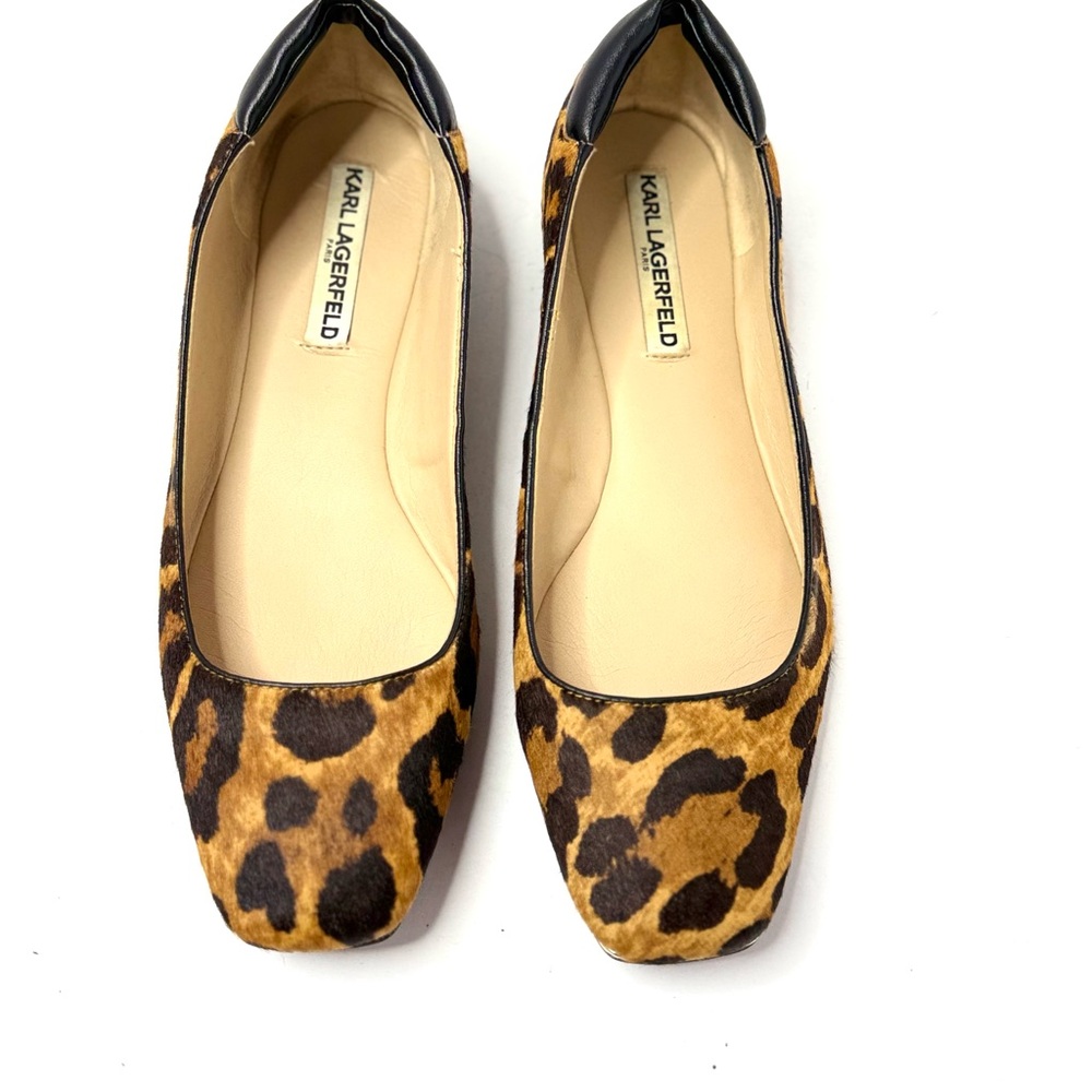 Karl Lagerfeld Brown and Black Flats